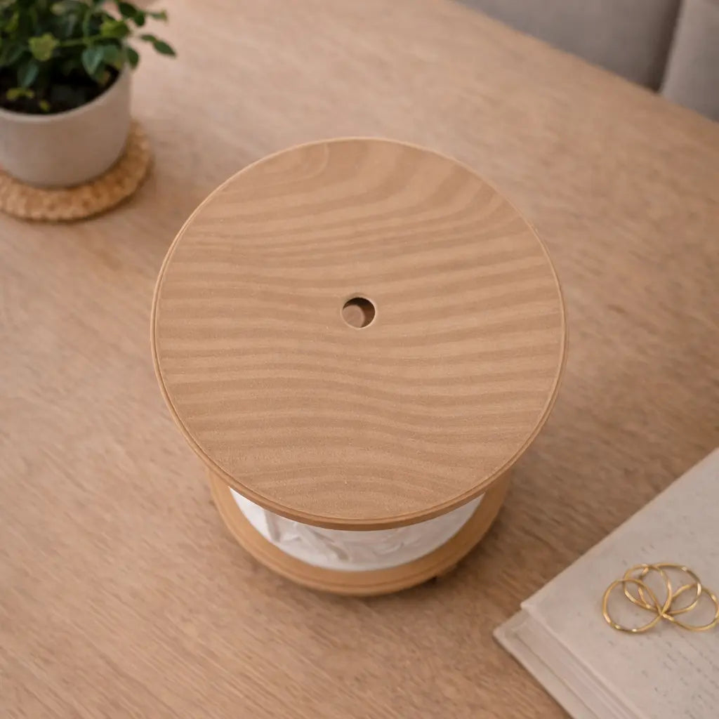 Cylindrical Lithophane Lamp – Wood-Infused Design My Store