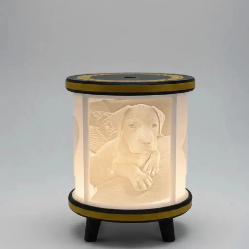 Black and gold lamp - soft glow
