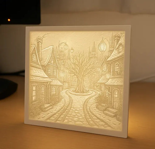 4-Panel Lithophane Set for Artisanal Lamp (Swappable) Burchfield Lamp Co.