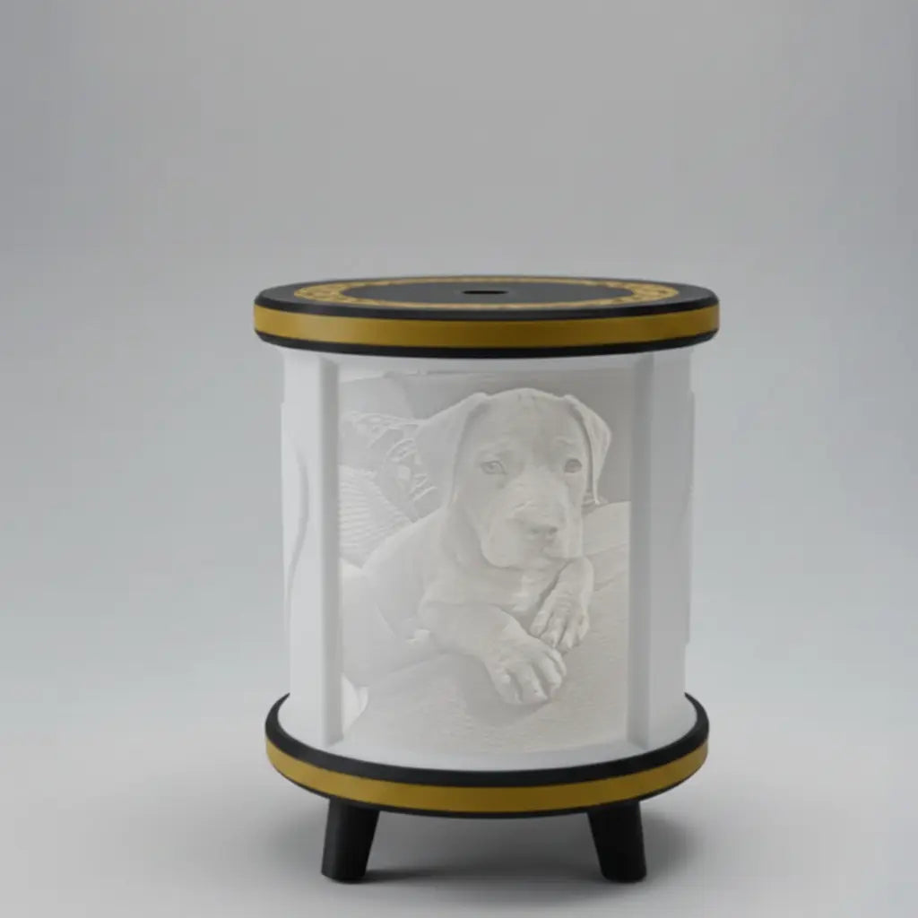 Unlit dog lamp with matched lighting